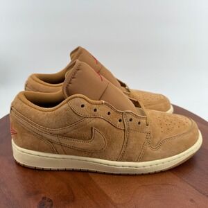 Nike Air Jordan 1 Low SE Flax Varsity Red Muslin Sneakers HV4089-200 Mens 10 NEW